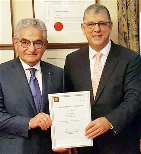 Australia Honors Salim Sfeir After Africa and the United States