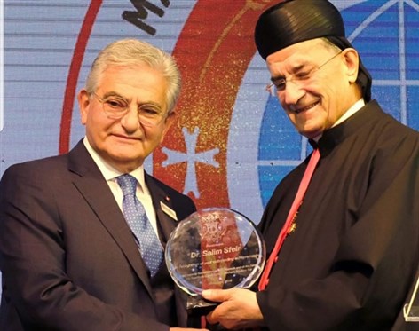 Patriarch Rai honors Dr.Sfeir with the “Patriarchal medal”